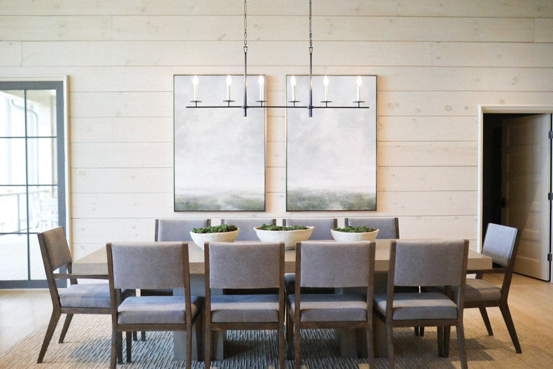 Smith Lake vacation home dining room interior design by White Willow Cullman Alabama