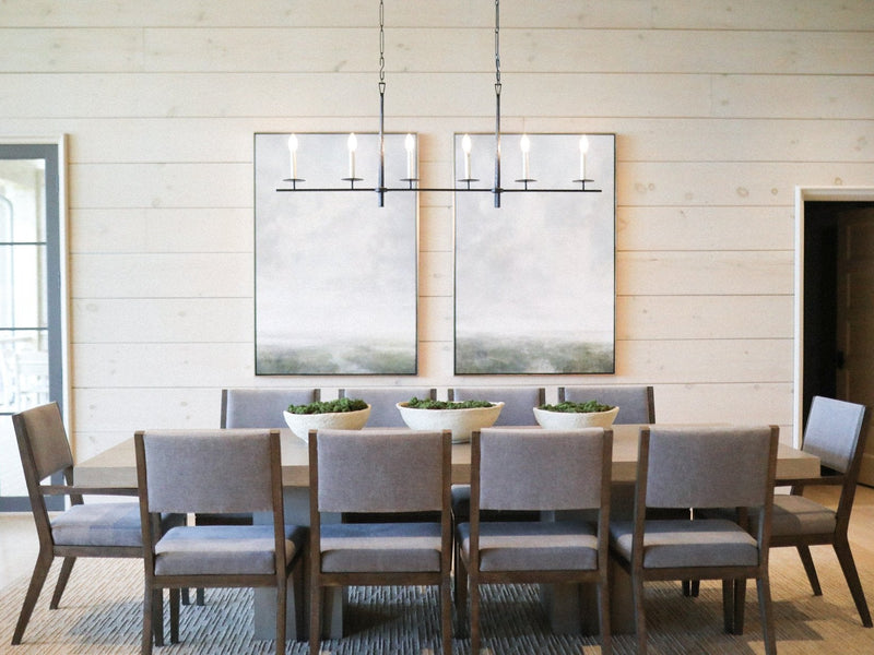Smith Lake vacation home dining room interior design by White Willow Cullman Alabama