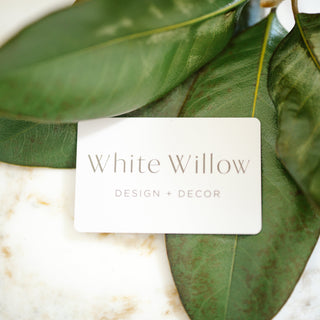 White Willow gift card — interior design studio Cullman AL