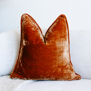 24x24 Velvet Pillow - Amber