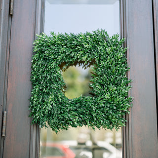 18" Square Boxwood Wreath