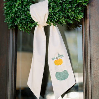 Stacked Pumpkins Wreath Sash