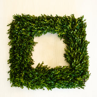 24" Square Boxwood Wreath