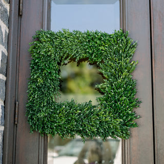 24" Square Boxwood Wreath