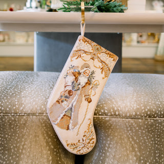 Cream Needlepoint Stockings