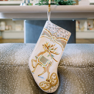 Cream Needlepoint Stockings