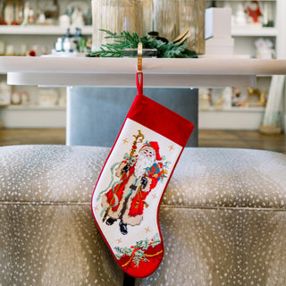 Red Needlepoint Stockings