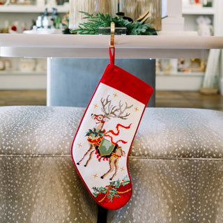 Red Needlepoint Stockings