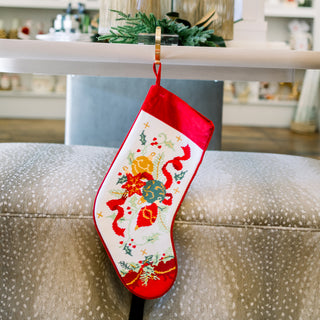 Red Needlepoint Stockings
