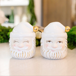 Papa Noel Candy Jar, White